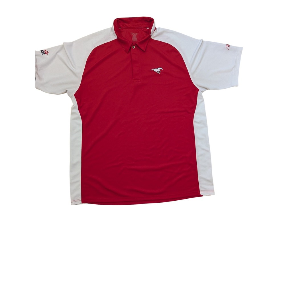2/$20 Calgary Stampeders Reebok CFL Men's XL‎ Polo RBK  Red White